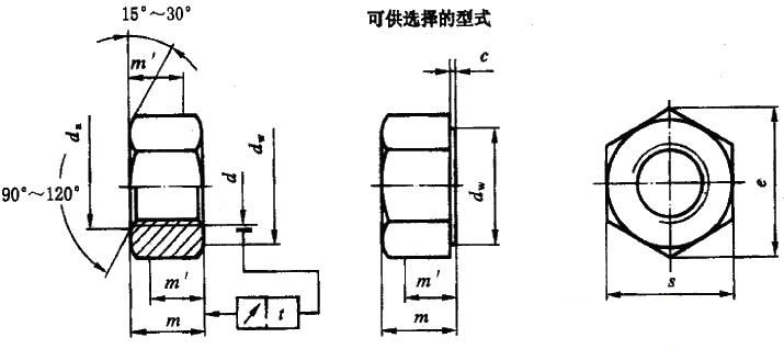 不锈钢六角螺母